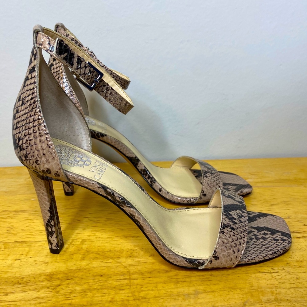 Vince Camuto Lauralie Snakeskin Leather Heels